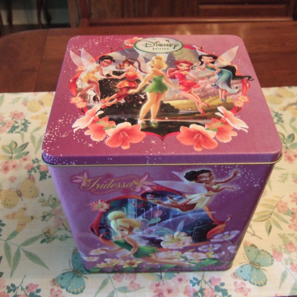 DISNEY FARIES EMPTY POPCORN TIN